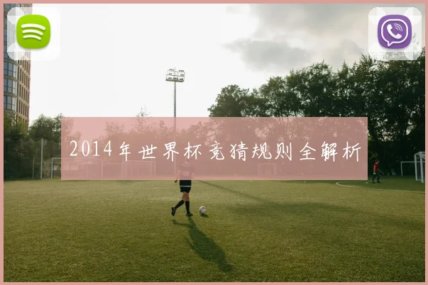 2014年世界杯竞猜规则全解析